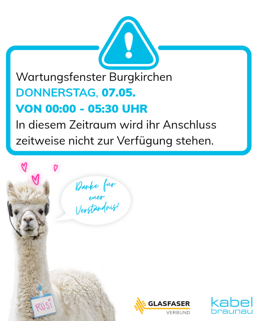 Wartungsfenster Burgkirchen